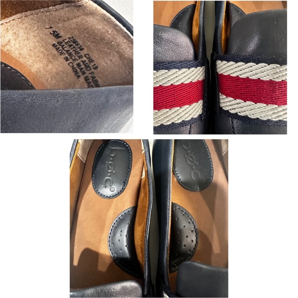 boc Navy Leather Comfort Flats Size 7.5 - Picture 7 of 9